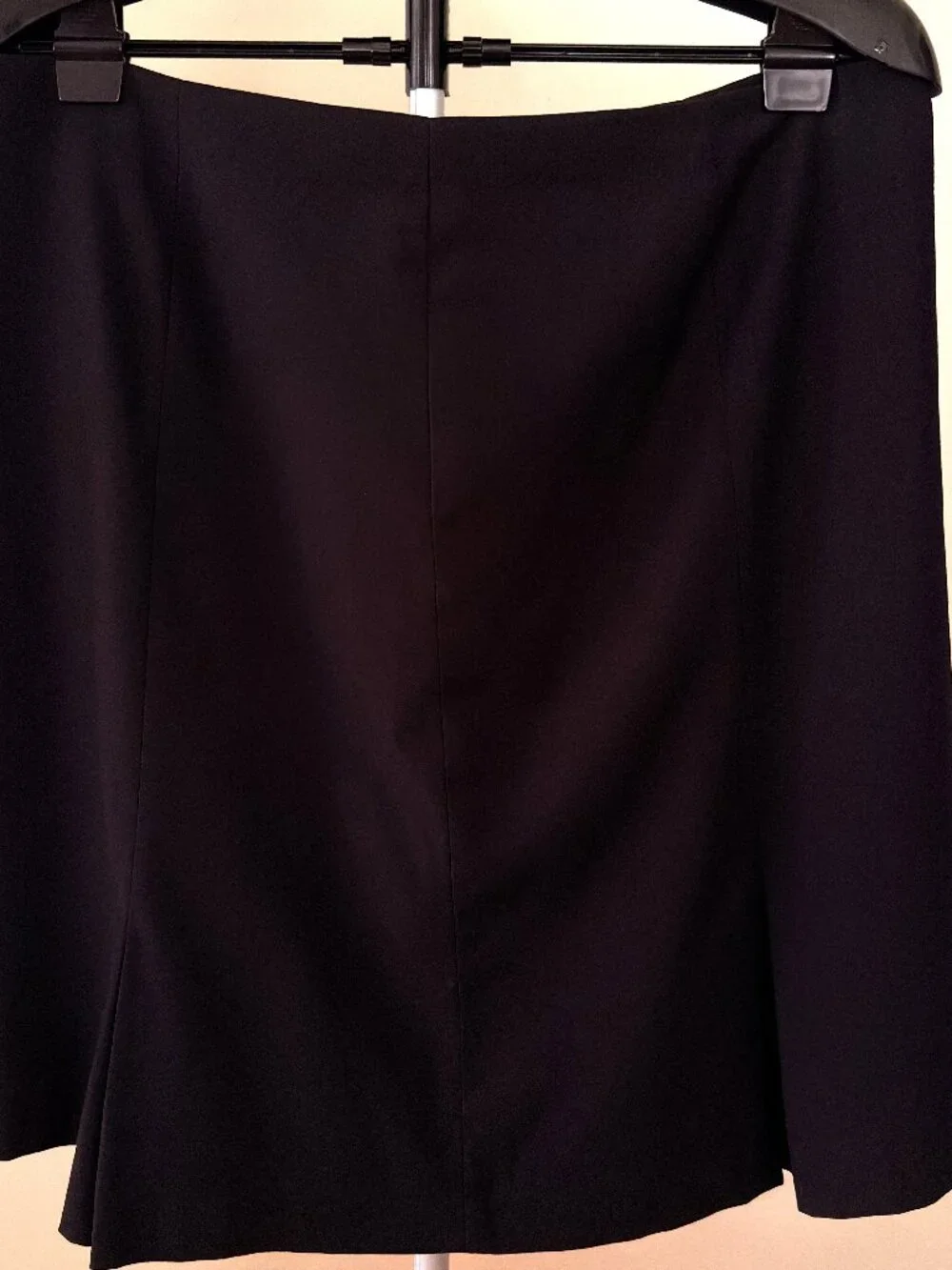 H&M Black Lined Skirt w/Four Kick Pleats - Size 14